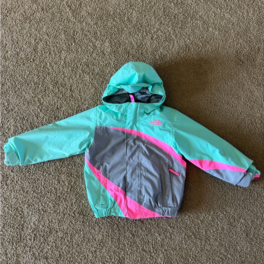 Kids Aqua and Gray Jacket with Pink Accents